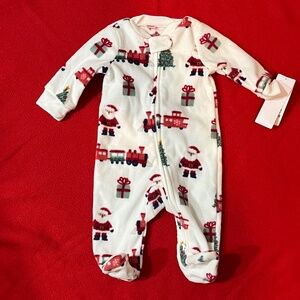 Carter's Just One You Infant Baby Christmas Footie- SIZE 3 MONTHS, NWT